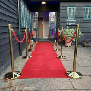 Red Carpet Hire Kent Package 1 Gold Posts rotated