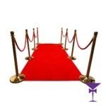 Red Carpet Hire Package 4 - Gold Posts - Red Carpet Package 4 - Gold Posts - 1.5 x 4 metre Red Carpet