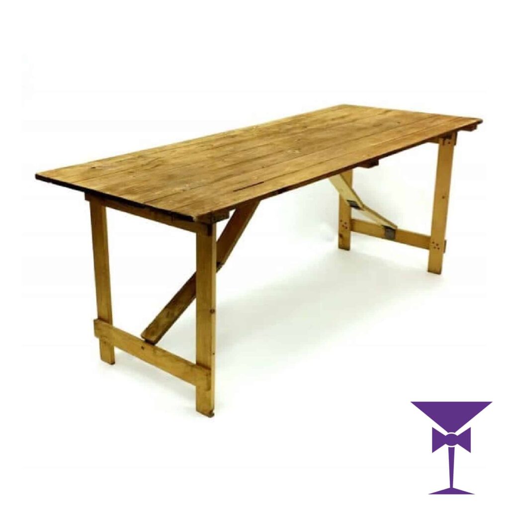 Rustic Wood Trestle Table Hire