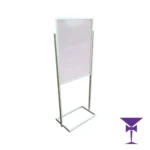 Modern silver A1 Sign Holder Hire