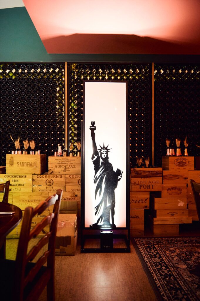 Statue of Liberty Light up Silhouette board hire