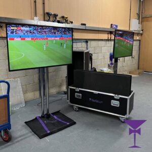 Our HD TV Hire being tested in our warehouse