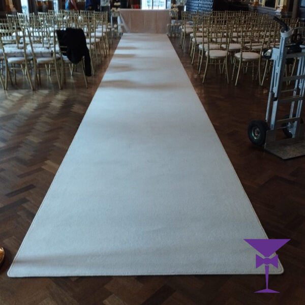 12 Metre White Carpet Runner Hire London & South East