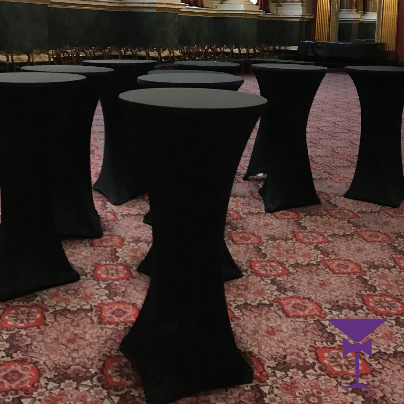 Black-Poseur-Table-Hire-City-Of-London-01 - Poseur table hire in London, Kent, Surrey, Sussex & Essex. We have a wide range of colours to choose from to suit any occasion.