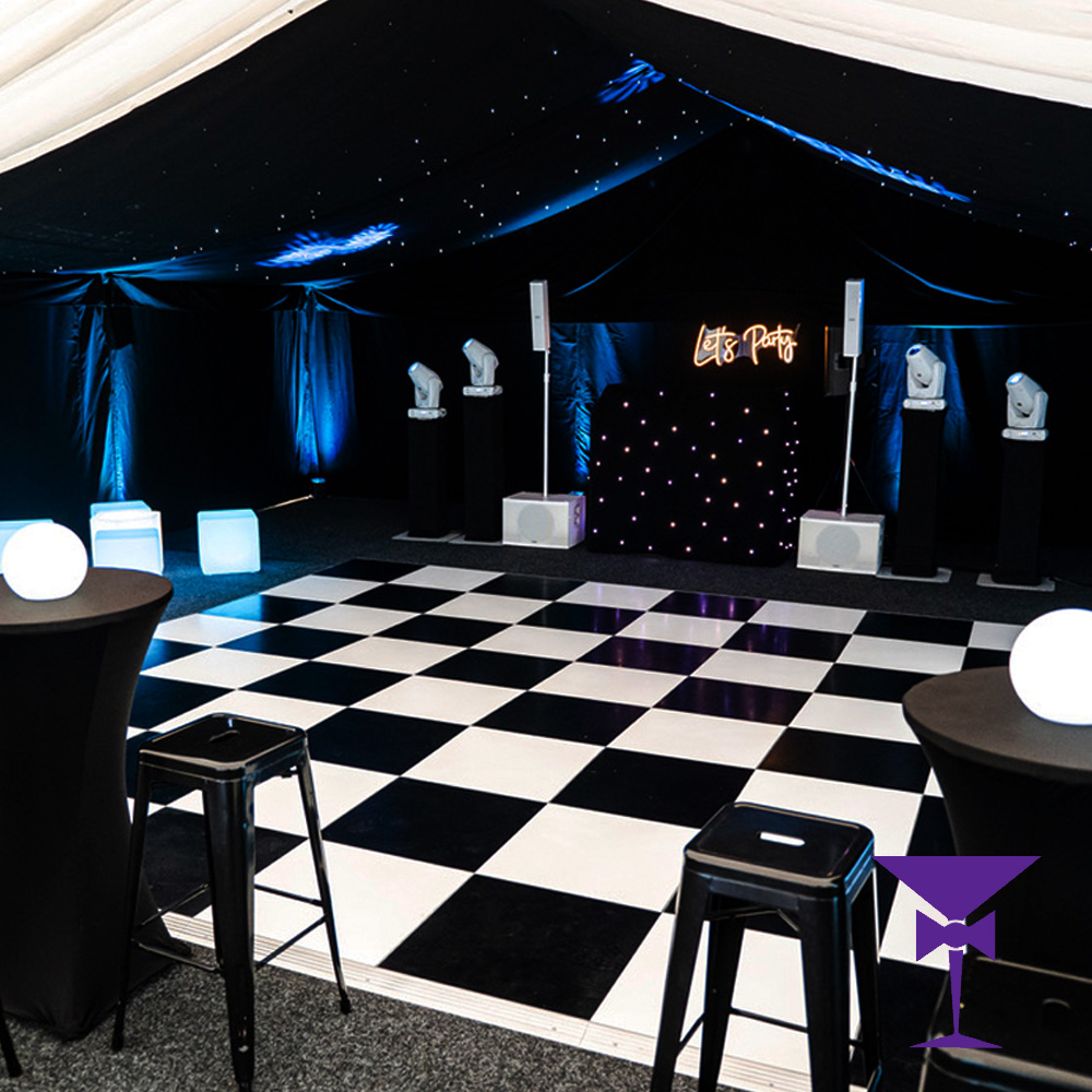 Black & White Dance Floor Hire Sussex
