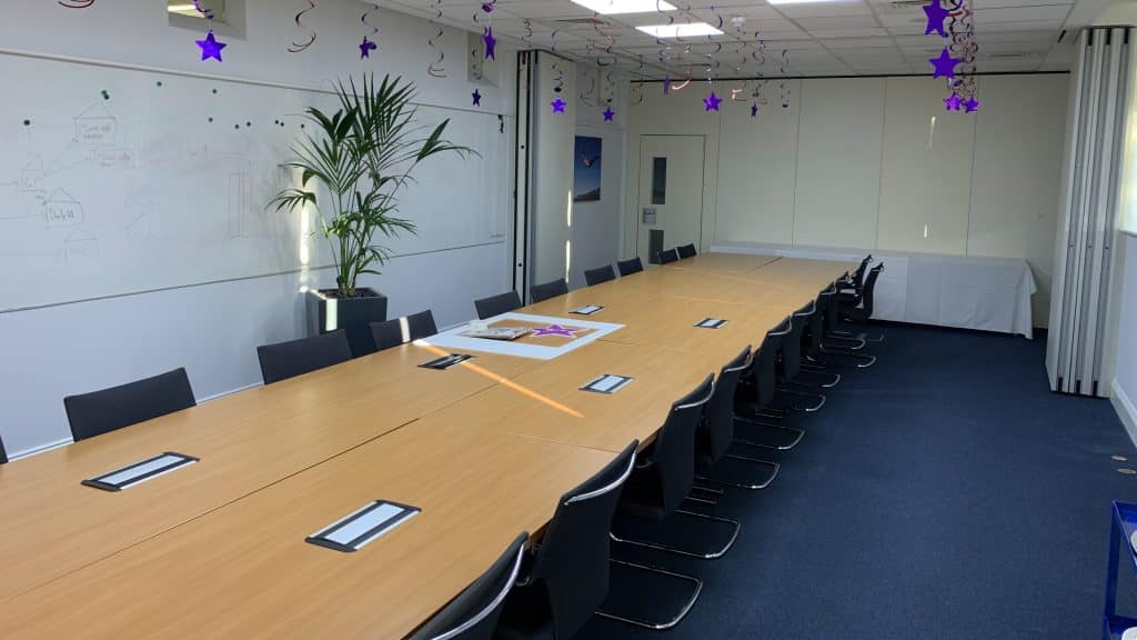 Before Wall Draping - An office in Surrey before we draped the walls to cover.