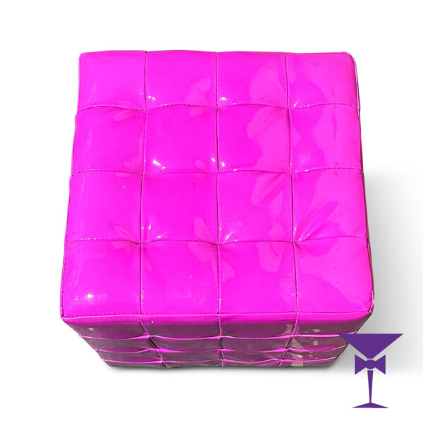 Purple Magenta Cube Seat Hire - Top View