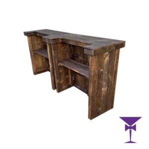 Rustic Bar For Hire Surrey, Kent & Sussex - Double Rustic Mobile Bar - Rear