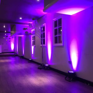 slim-par-64-wired-uplighter-purple - Wired Uplighter Hire London, Kent, Surrey, Sussex & Essex. Professional venue uplighting for your next event.