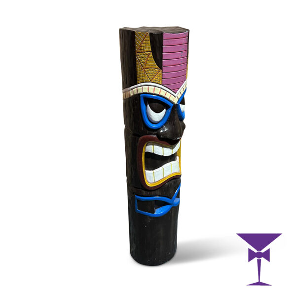 Hire a beach inspired tiki statue - Side View Blue