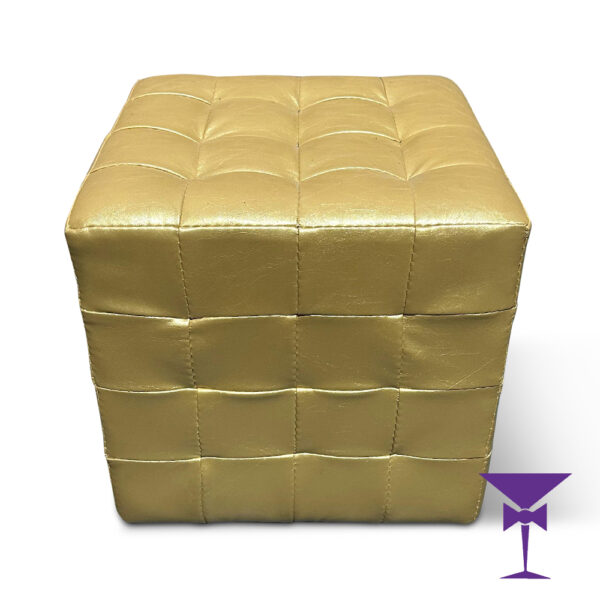 Hire padded Gold Cube Seats