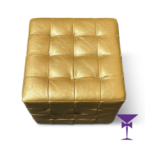 Gold-Cube-Seat--Hire-Top-View