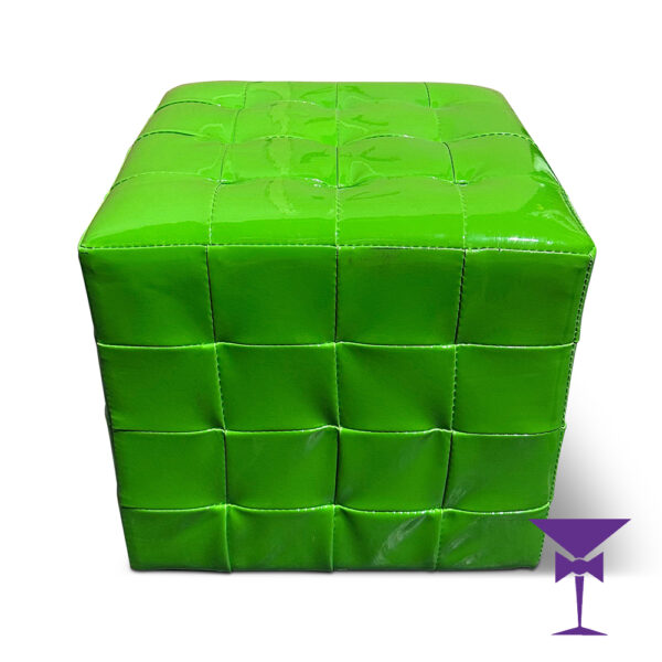 Green Cube Seat hire - front view