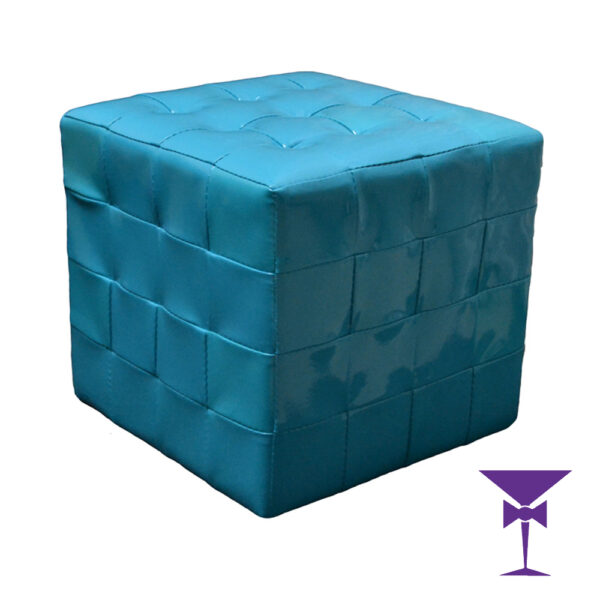 Electric Blue Ottoman Cube Seat Hire