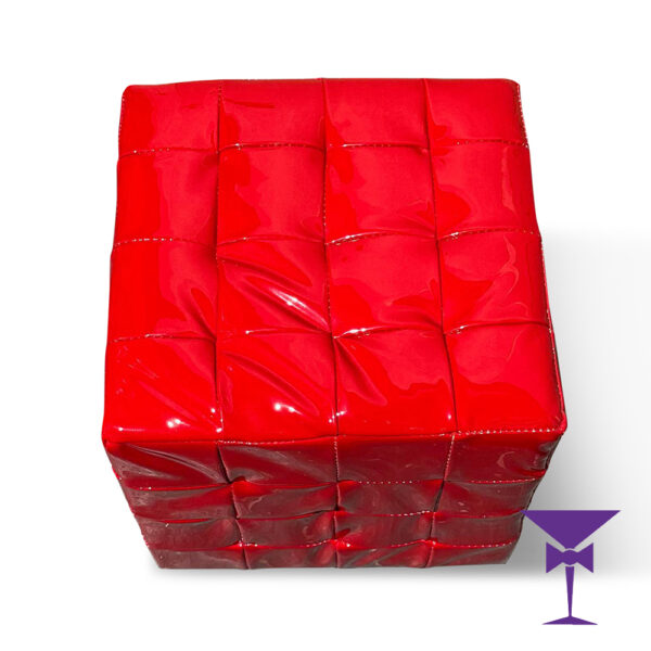 Ottoman-Cube-Red-Top-View