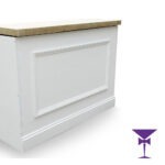 Single White Wooden Bar - Side View