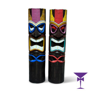 Tiki Totem Poles - Red & Blue for hire in London, Surrey & Soith East.