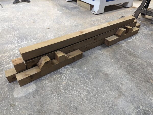 Our wood arch folds up for easy transport