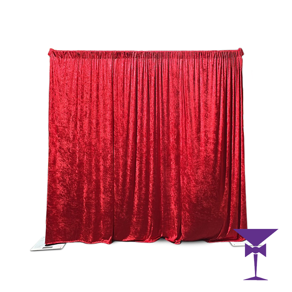 3-4.5m-Red-Drape-Hire