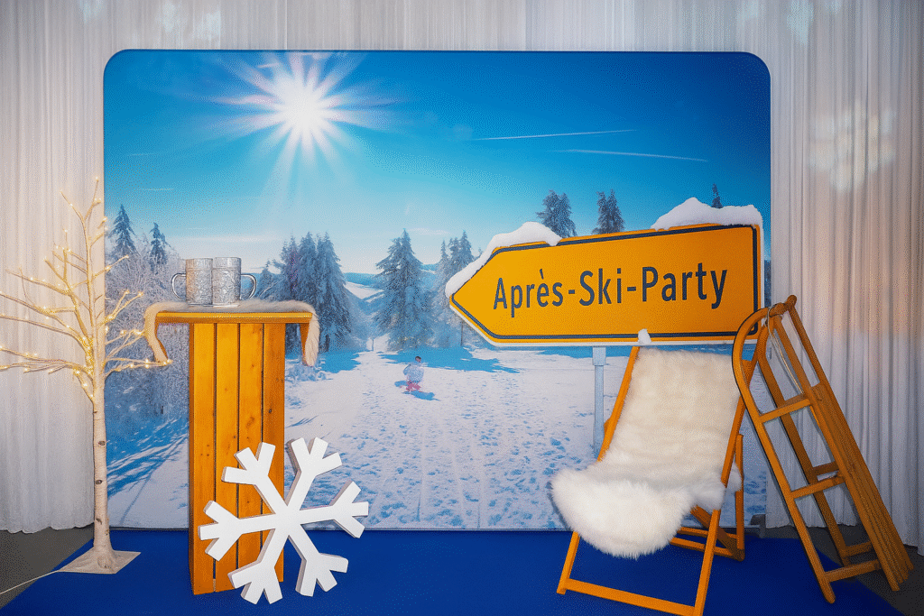 Ski party theme for Christmas kids' party