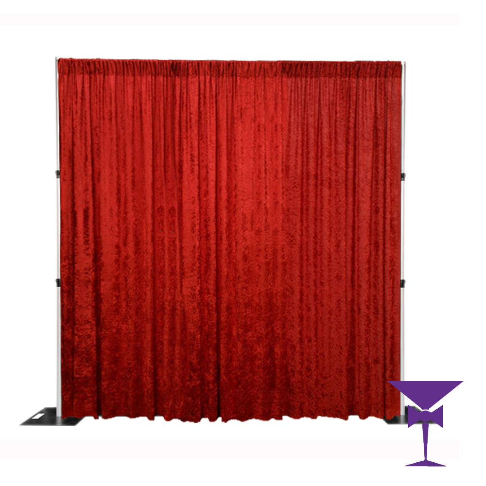 Crushed Red Velour Drape Hire London & South East