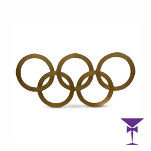 Gold Olympic Rings Prop For Hire