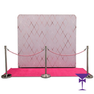 Criss Cross Backdrop Package With Silver Posts