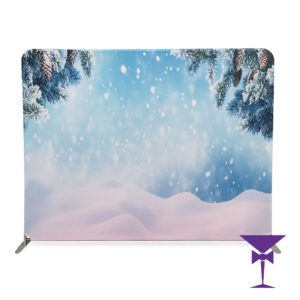 Festive Snowy Scene Backdrop hire in London, Surrey & South East