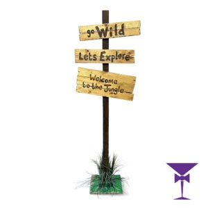 Welcome To The Jungle Sign Prop for hire
