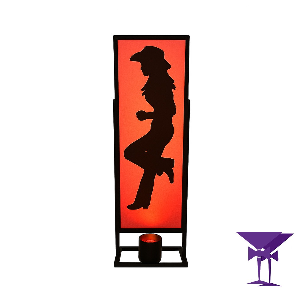 Cowgirl Silhouette Board Prop Hire - Red