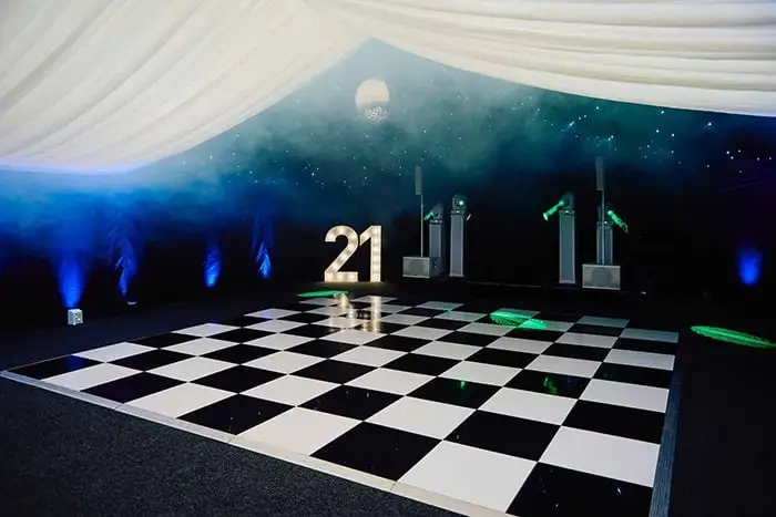 Outdoor Dance Floor Hire - Chequerboard