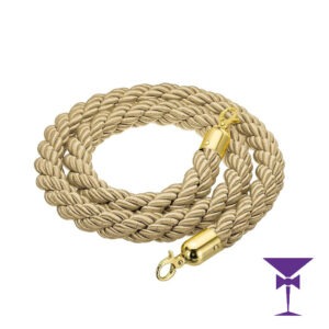 Gold Champagne Stanchion Bqrrier Rope Hire