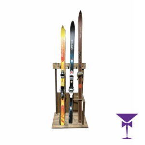 Vintage Ski Rack with Skiis fore hire