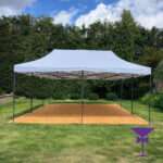 Coir matting installed under three adjoining gazebos in Sevenoaks