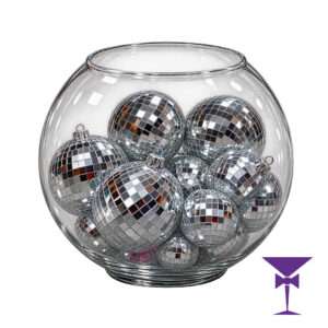 Disco Fish Bowl Table Centrepiece Hire