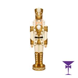 Giant Nutcracker Prop Hire - Cream & Gold