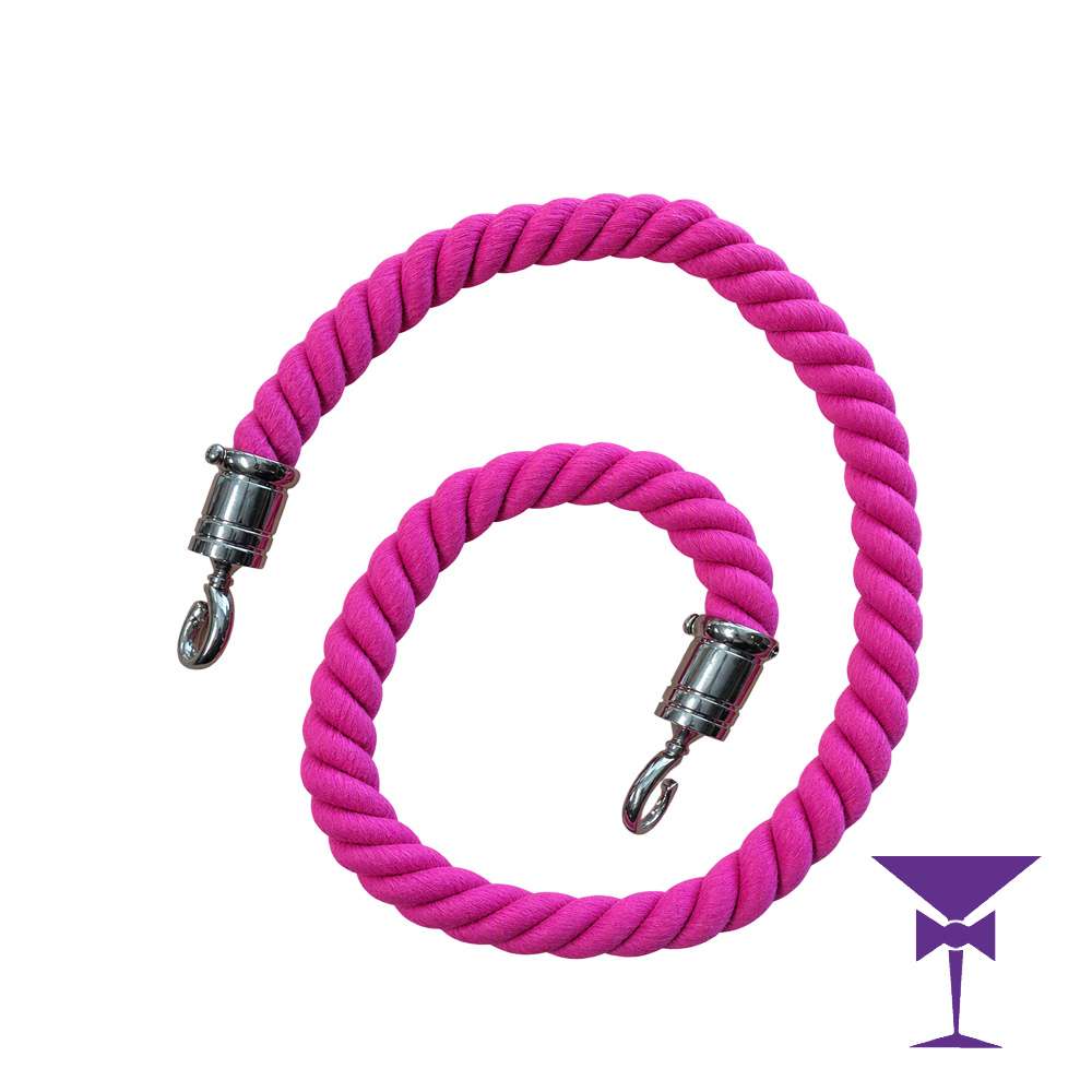 Magenta Pink Stanchion Rope Hire