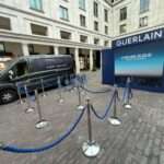 Post & rope hire covent garden - blue ropes